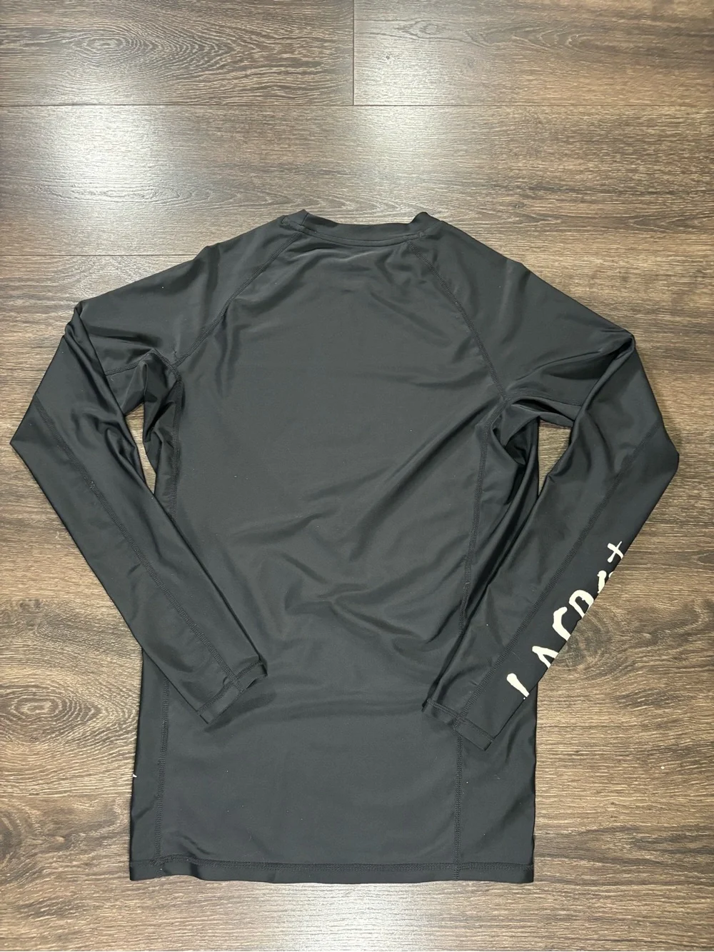 Lafroi Men’s Black Long-Sleeve Rash Guard Athletic Top Medium